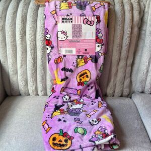 Hello Kitty Blanket - Purple Hello Kitty Halloween Witch Blanket - Sanrio Throw